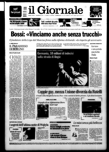 Il giornale : quotidiano del mattino